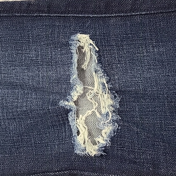 James Jeans Dark Blue Denim with Distress - Picture 5 of 9